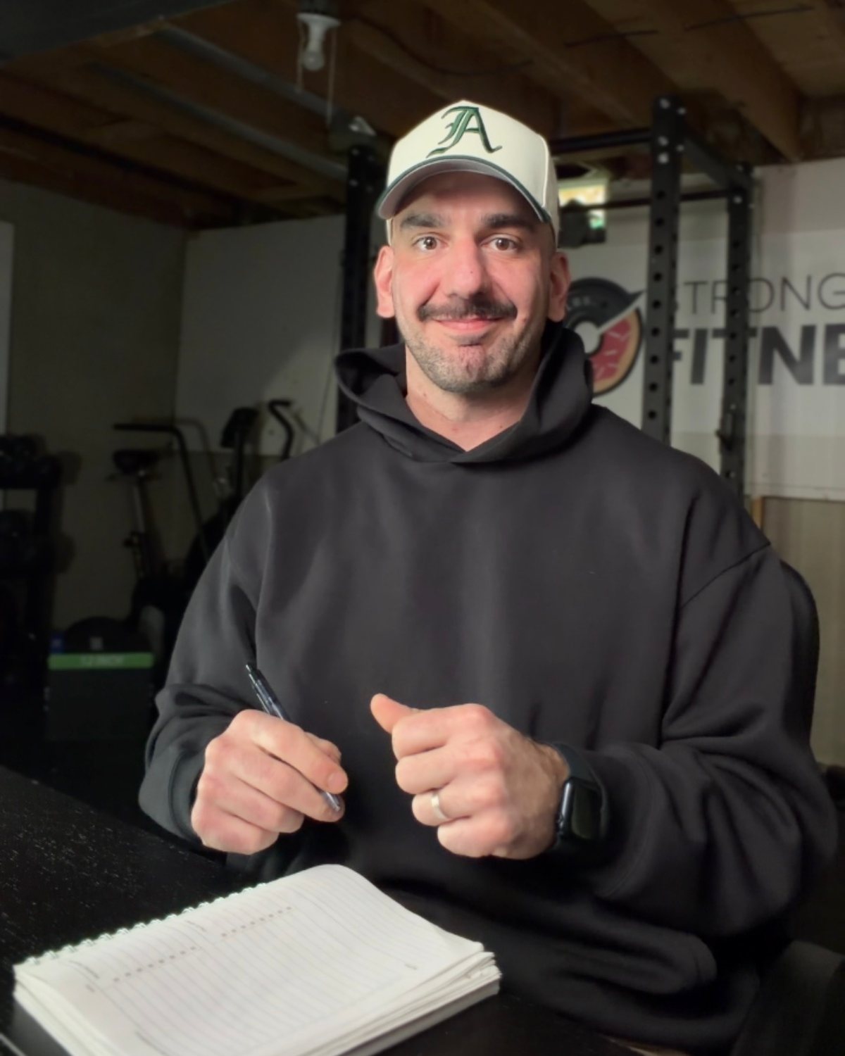 Jon at his desk in the Strong Jon studio
